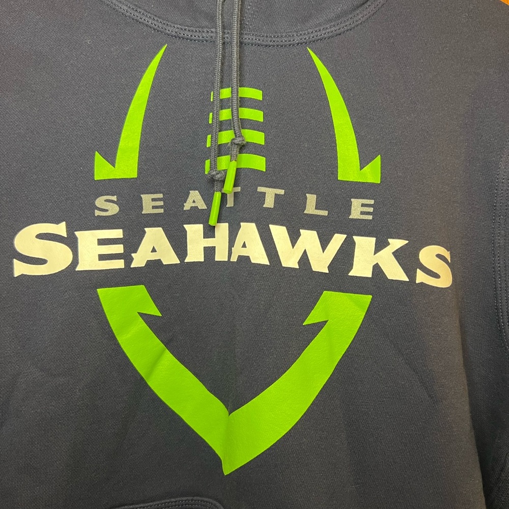 Nike Seattle Seahawks Hoodie Pullover Sweatshirt Navy Size M.
